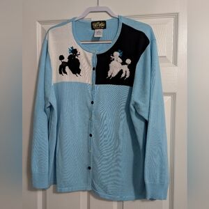 Vintage Bob Mackie Wearable Art Poodle Sweater 2X